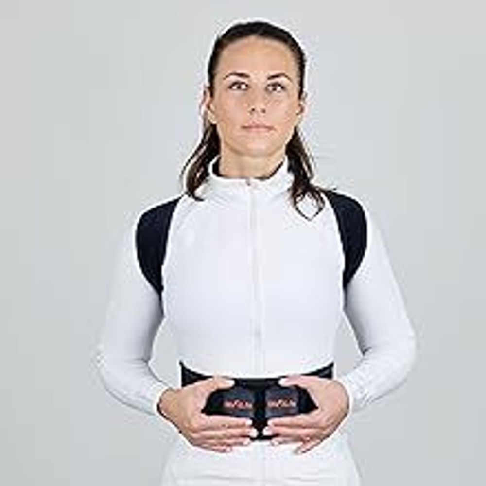 DH FitLife Haltungskorrektur | Rücken Geradehalter mit Taille | Haltungstrainer | Rückentrainer | Rücken & Schultergurt | Rückenstütze | Posture Corrector | für Damen u. Herren | M Taille 80-100cm
