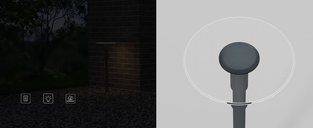 doporro Außenleuchte Wegeleuchten Außen, 6W LED Stehleuchte, 3000K Aussenleuchte Stehlampe, Außenpollerleuchte 80.4CM IP65 Sandgrau dunkel StellaeLights