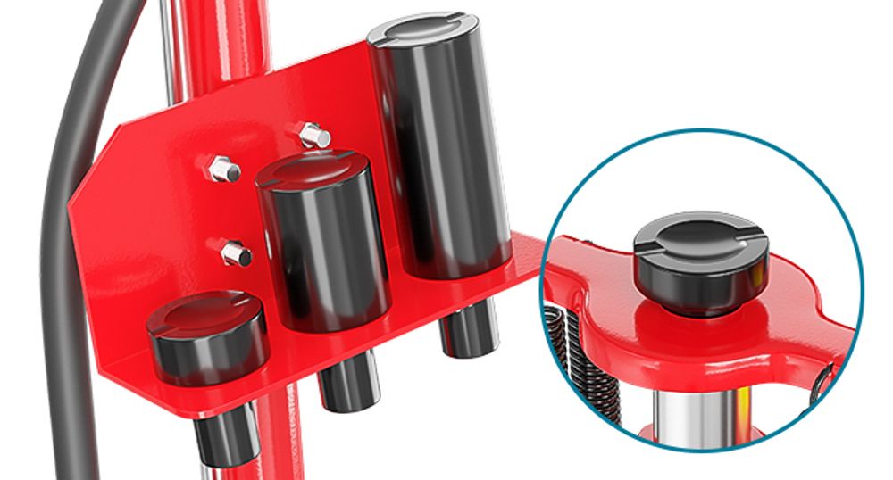 Wiltec Pneumatischer Rangierwagenheber 22 t, 245-535 mm, Fahrbar, mit Druckaufsätzen, Druckluft Wagenheber für Lkw Kfz und Werkstatt