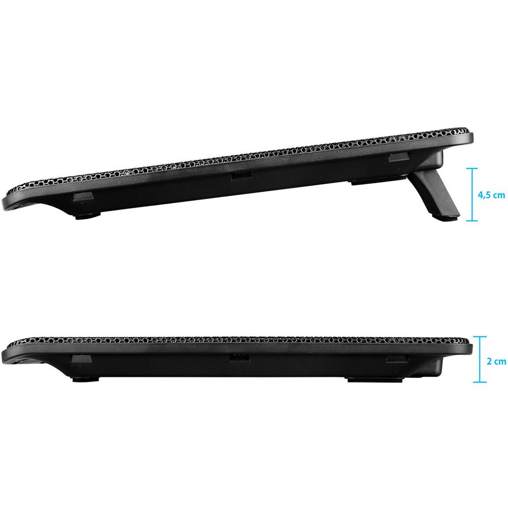 Laptop Kühler Ständer Notebook 12-15,4” Auflage 2x LED Lüfter USB-Stromversorgung Cooler Notebookkühler Laptopständer Kühlunterlage Cooling Pad Retoo