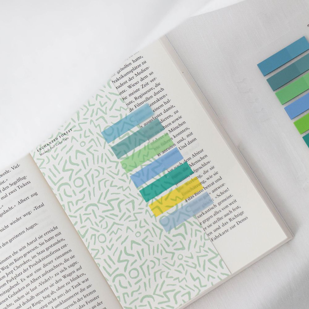 Ordinate-Enchanted Forest Haftstreifen | Transparente Haftnotizen | sticky notes | Index Tabs klebezettel | Beschreibbare Haftmarker pastell