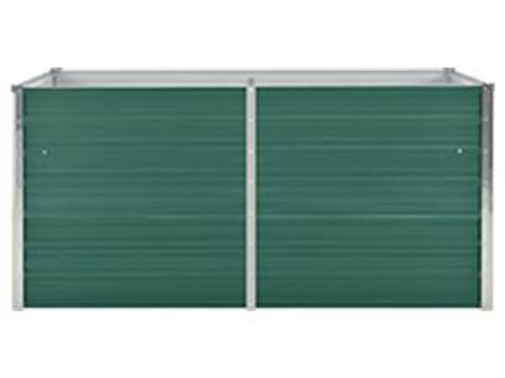 vidaXL Letto rialzato 160 x 80 x 77 cm Acciaio zincato Verde