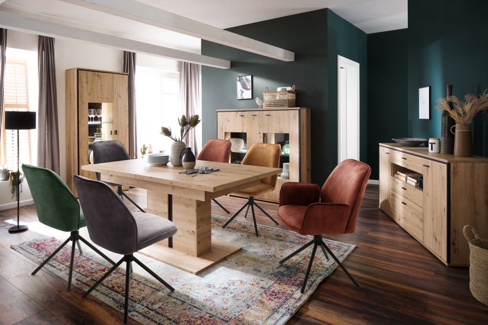 Esszimmerstuhl Polsterdrehstuhl Polsterstuhl Küchenstuhl Stuhl Sitzmöbel "Ottawa II" (2-er Set) Olive