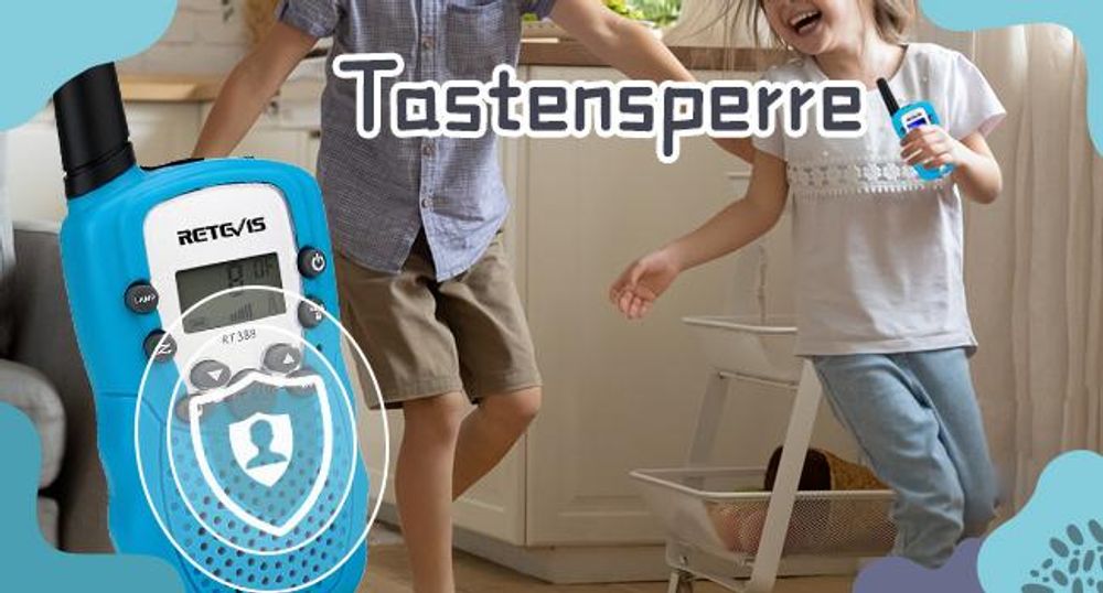 Retevis RT388 Walkie Talkie Kinder, Geschenke für Kinder, Spielzeug ab 4-12 Jahre, sichere Tastensperrer, für Abenteuer, Camping, Wandern (Zwei Paare)