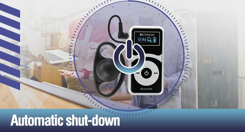 Retekess T130P – bezdrôtový sprievodcovský systém, audio sprievodcovský systém Whisper, dosah 160 m, potlačenie šumu, nabíjanie cez konektor Type-C pre výlety a cestovanie, vysielačka