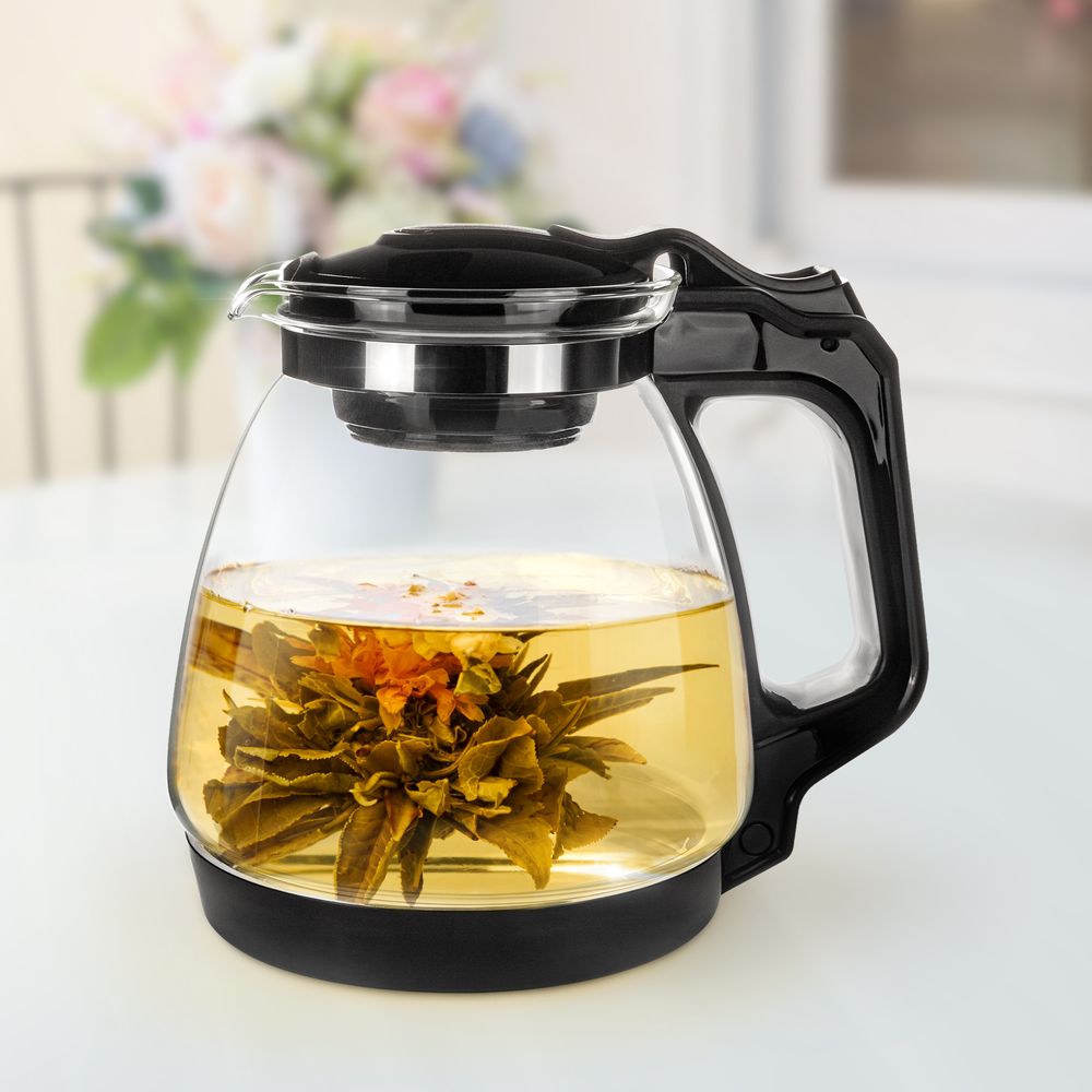 T24 Teekanne aus Glas 1700 ml – Hitzebeständig mit Edelstahl Teesieb