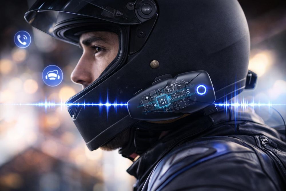 Bluetooth interkom handsfree hovory hudba GPS navigácia motorka