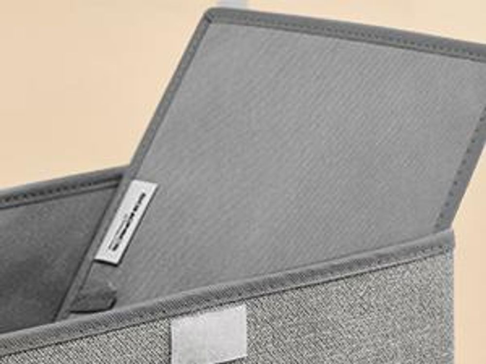 SONGMICS Aufbewahrungsbox mit Deckel, 3er Set, klappbar, Stoffboxen, Aufbewahrung, Organizer, für Kleiderschrank, Griffe, für Schlafzimmer