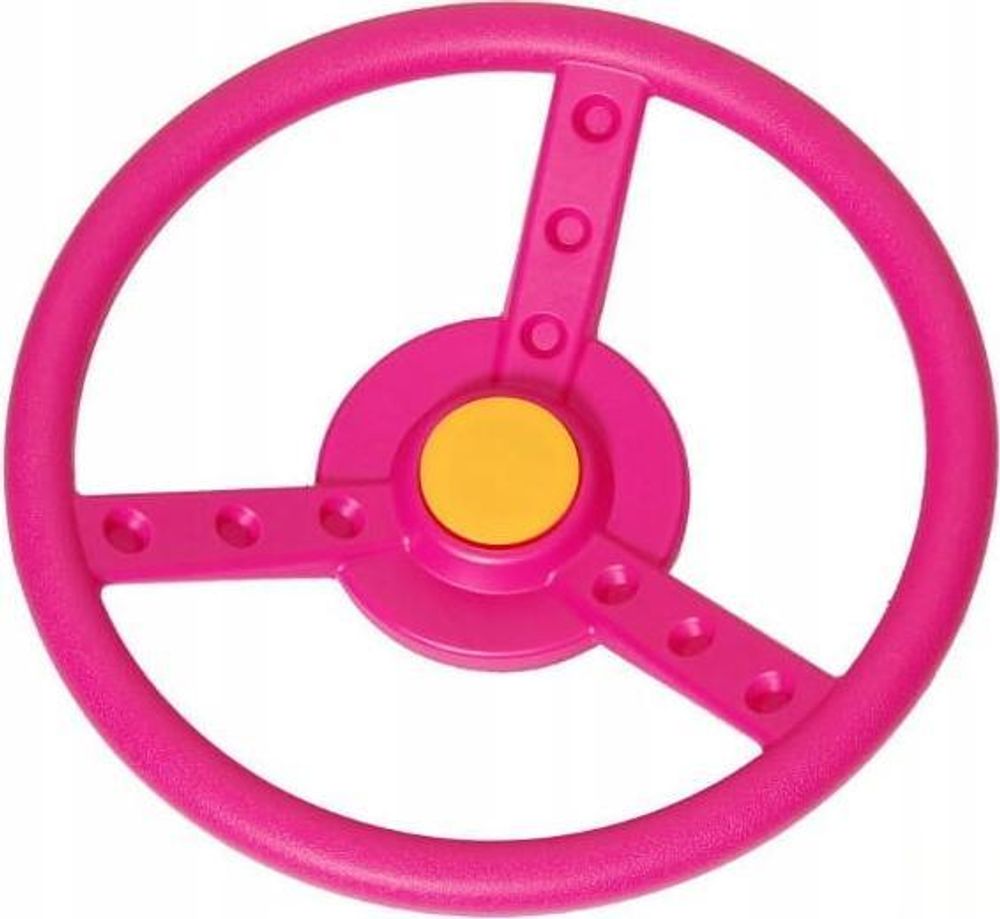BelloGriardino | Kinderlenkrad - Rosa - Wetterfest - 360° Drehung - Ideal für Spielplatz und Garten