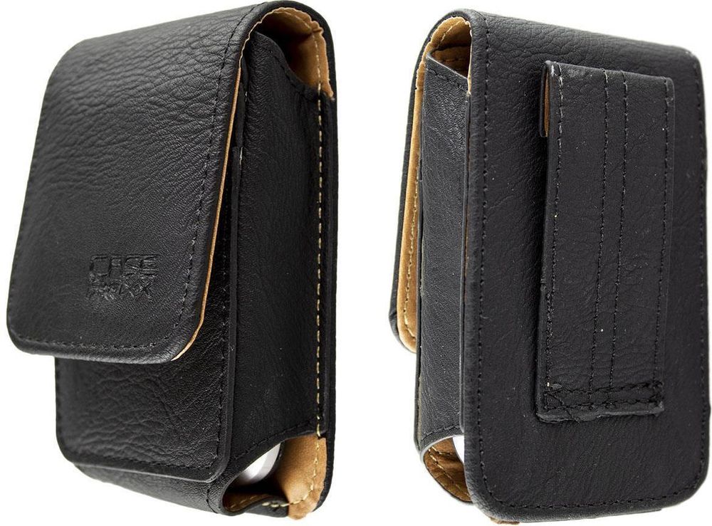 caseroxx Ledertasche mit Gürtelschlaufe für Orange  in schwarz