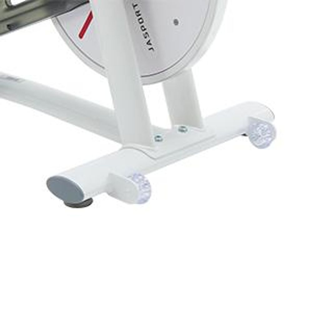 JASPORT S3 cyclette e bici da per casa, silenziosa, resistenza magnetica, volano da 7,5 kg, Bluetooth, Kinomap e Zwift – bianca