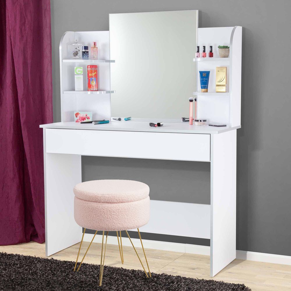 Albatros Hocker mit Stauraum Cannes Sitzhocker mit Stauraum, Modernes Design, Edler Sherpa-Bezug Sitztruhe Sitzbank mit Stauraum optimal als Fußhocker Hocker Schminktisch, Rosa
