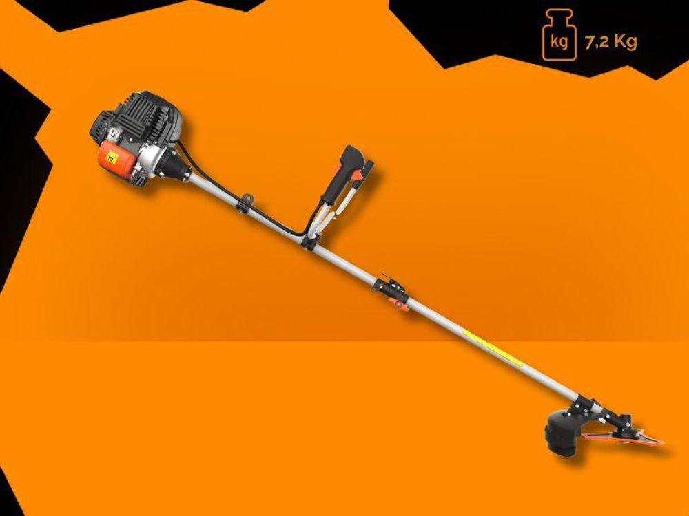 FUXTEC Benzin Motorsense FX- 4MS131 - 31ccm | 1PS Freischneider |Notstop| 7,5kg | 320 mm | mit Faden + Messer | 4-Takt | Komfort Tragegurt