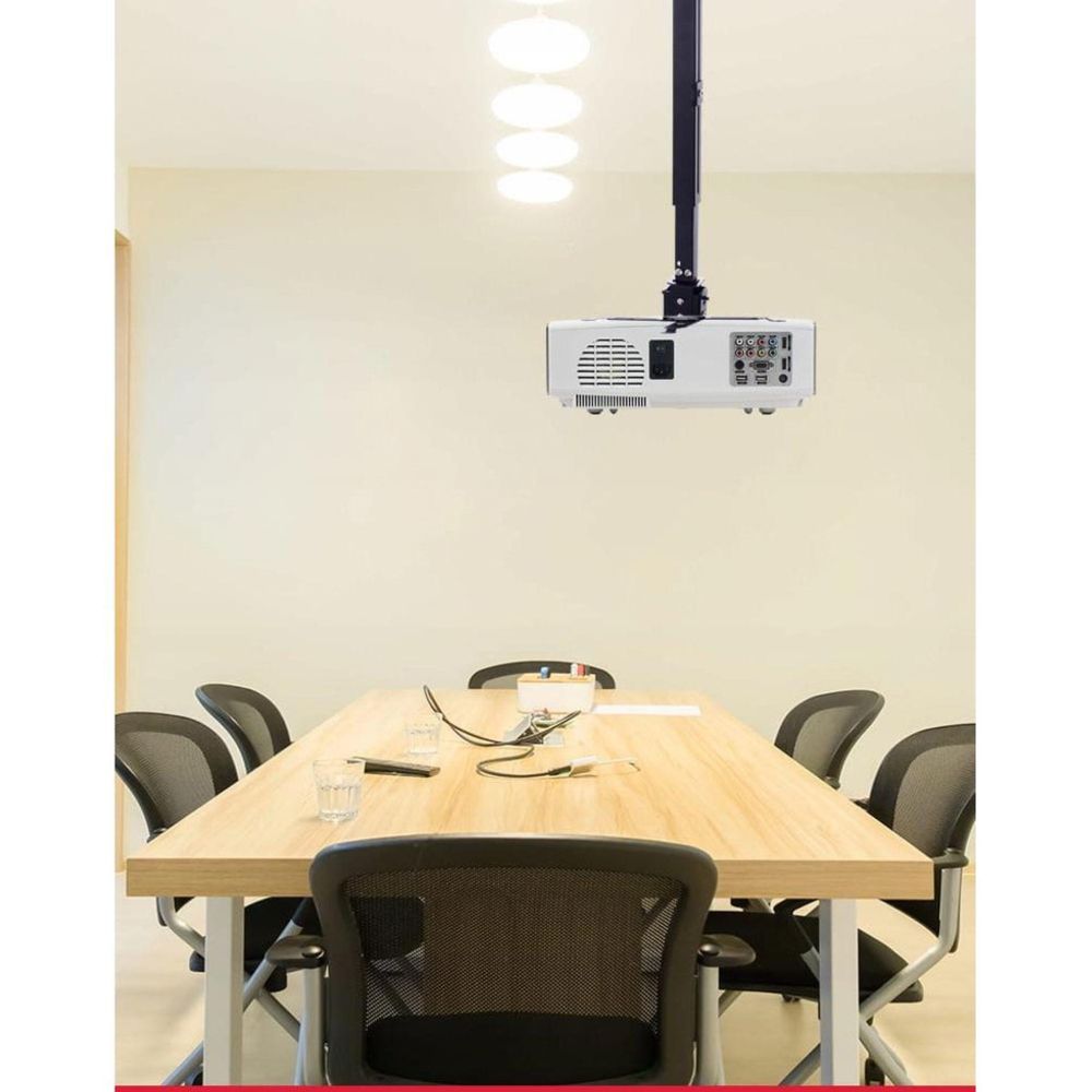 Projektorhalterung - Projektoraufhängung - 4-in-1 - Deckenmontage - Wandmontage - bis zu 25 kg - Schwarz