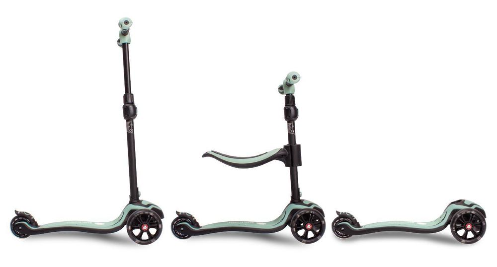 Monopattino per bambini Monopattino per bambini a tre ruote con ruote a LED Freni posteriori a 2 ruote Altezza regolabile fino a 50 kg di portata Turchese