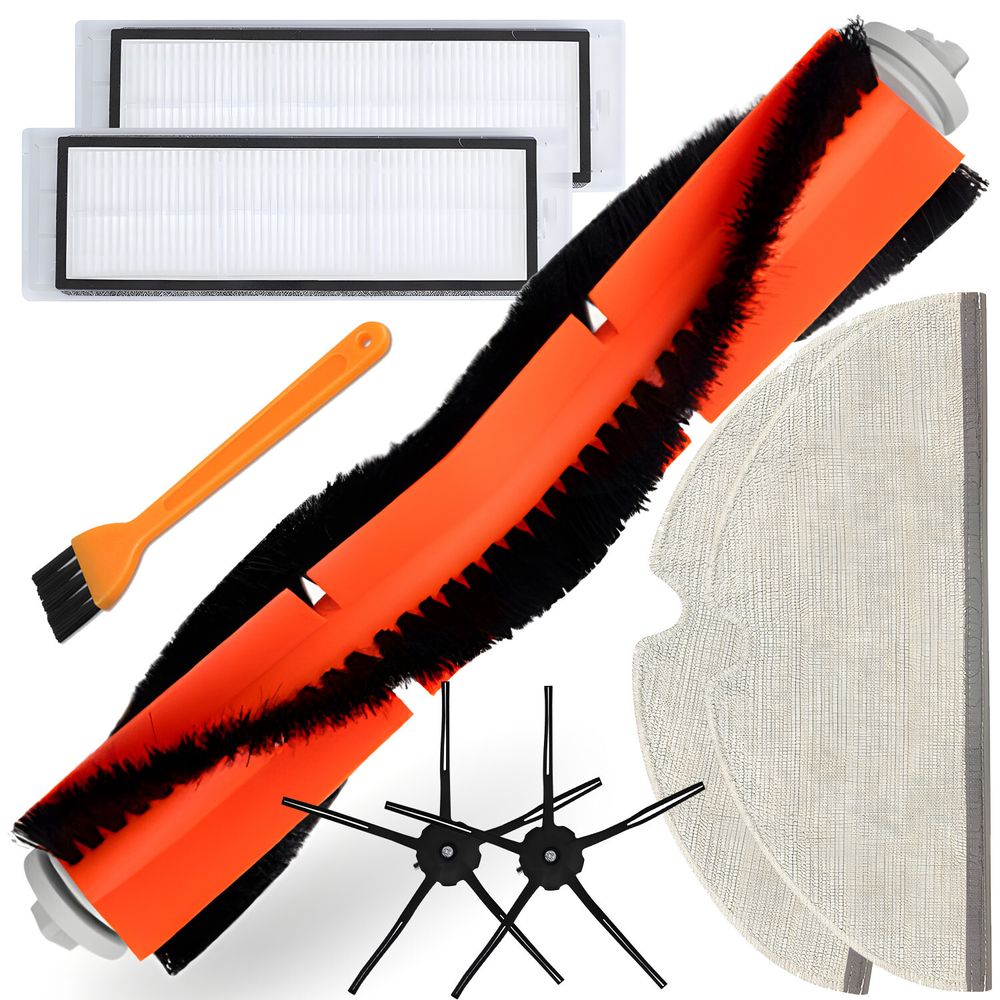 Ersatzteile für Xiaomi Roborock Staubsauger S5 Max S6 Max S6 Pure S6 MaxV S50 S51 S55 S60 S65 S5 S6, Hauptbürste, Seitenbürste, HEPA Filter Retoo