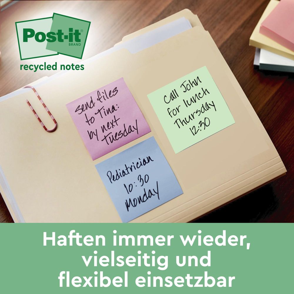Post-it® Recycling Notes Gelb Haftnotizen 38x51mm 24 Blöcke 100 Blatt