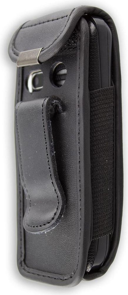 caseroxx Ledertasche mit Gürtelclip kompatibel mit Swisstone SC230 aus Echtleder, Tasche mit Gürtelclip und Sichtfenster