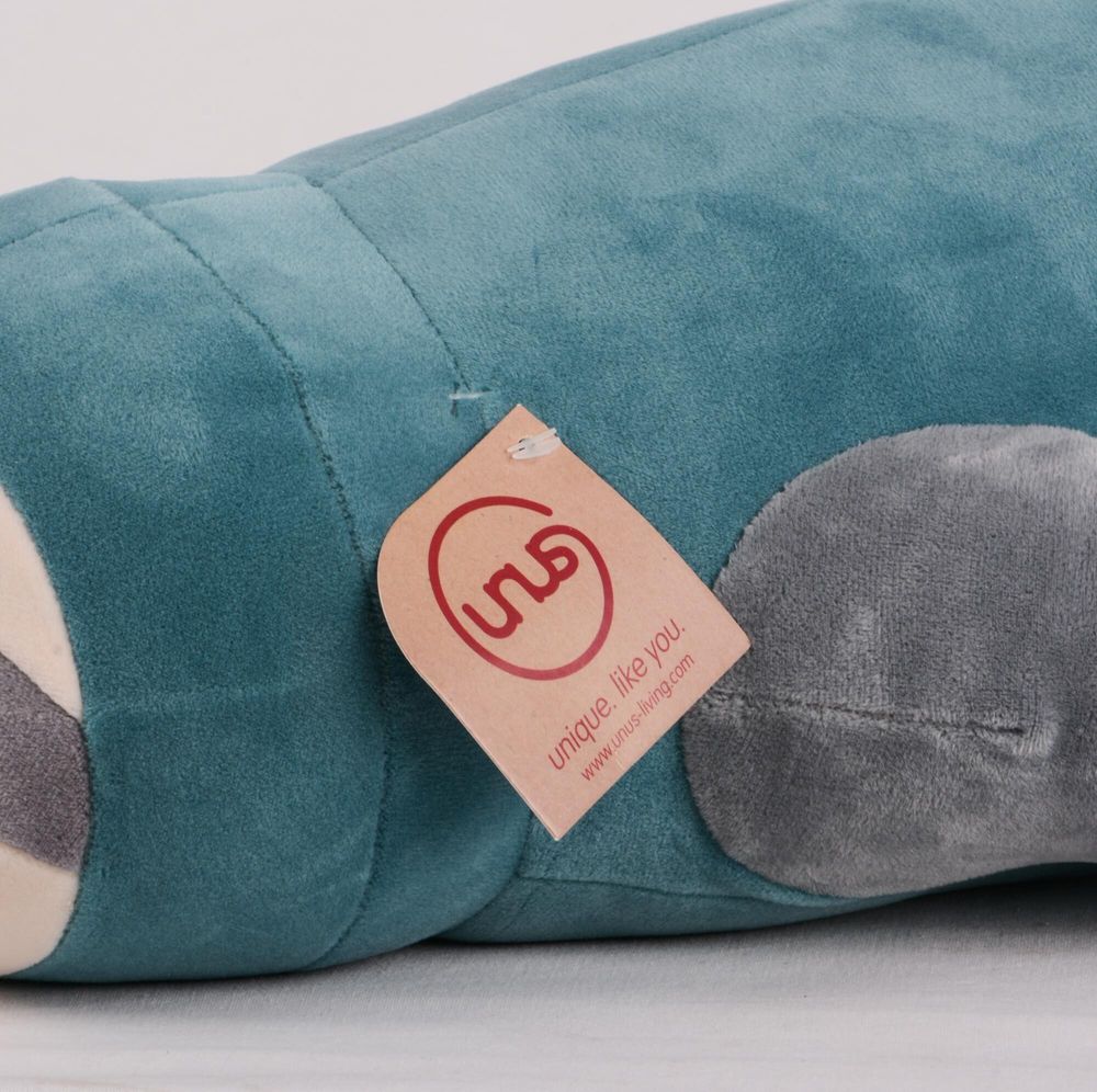UNUS® Seitenschläferkissen Stillkissen Faultier Kissen Reisekissen, Türkis, 75cm