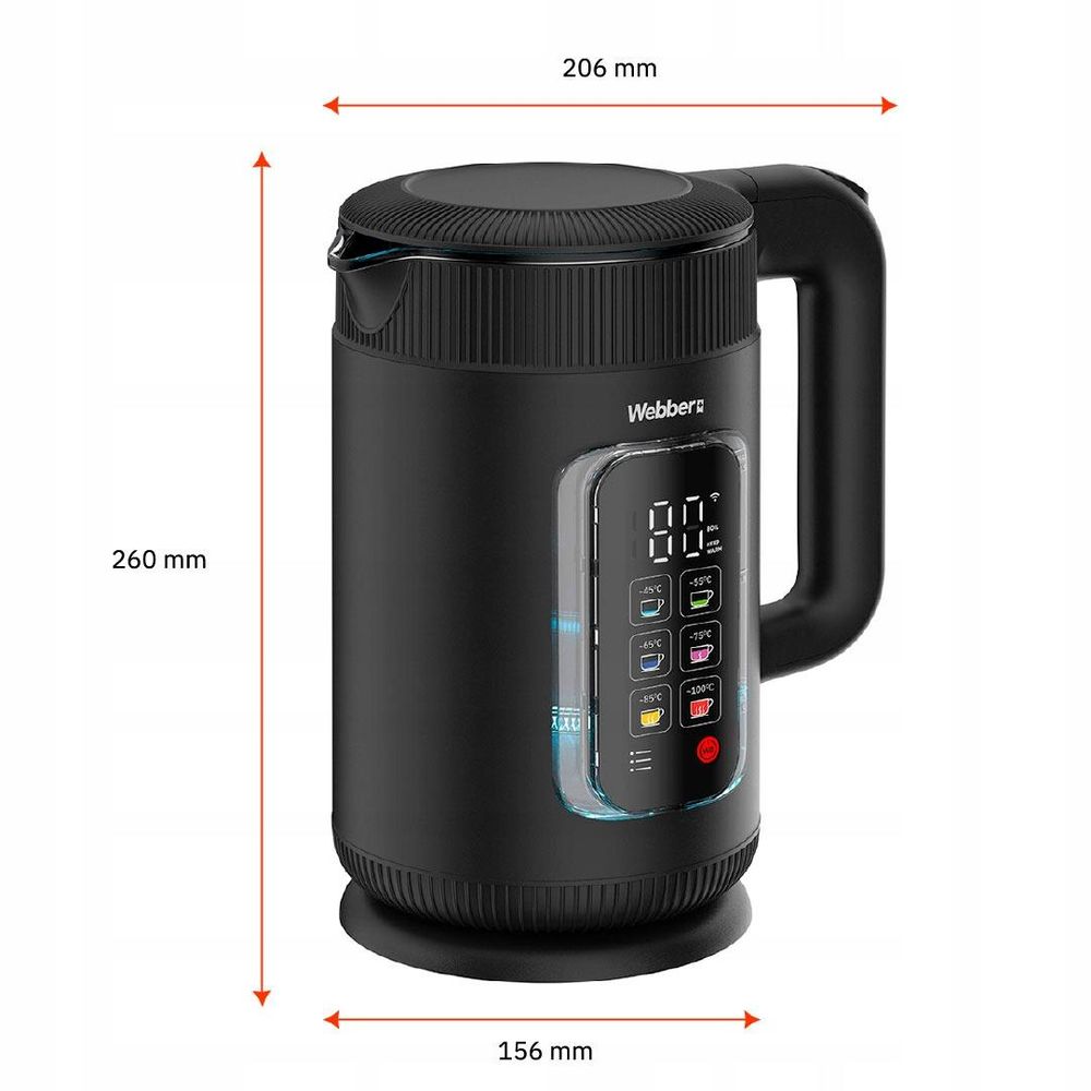 Technische Daten des Webber PRISME WK115 WIFI Wasserkochers.