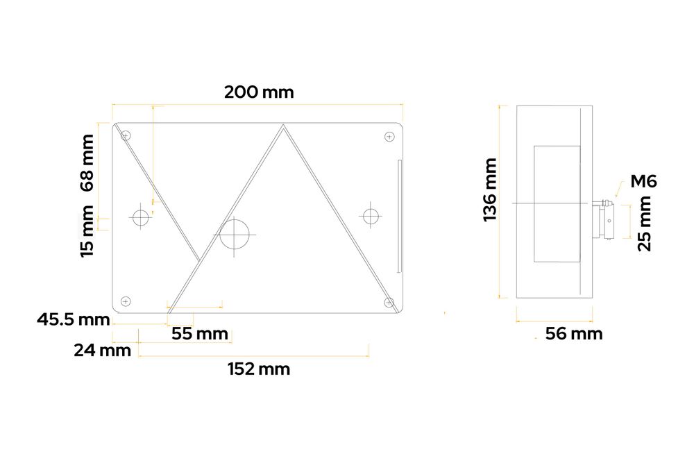 ASPÖCK Multipoint IV Rückleuchte, 6 Funktionen, links