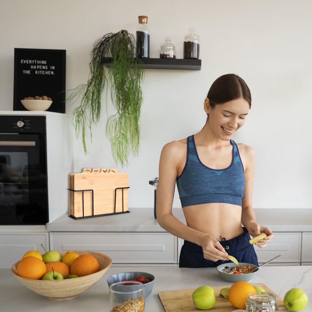 4er Schneidebrett-Set Bambus Schneidebrett Küchenschneidebrett Schneidebrettchen Lebensmittelecht Küchenbrett Kochen Holz Retoo