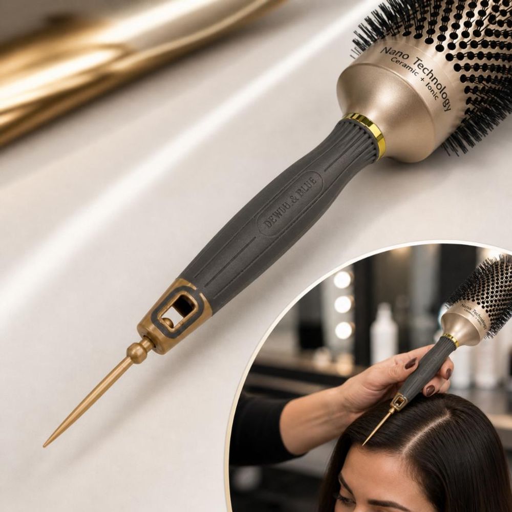 Ronde föhnborstel 80 mm goud