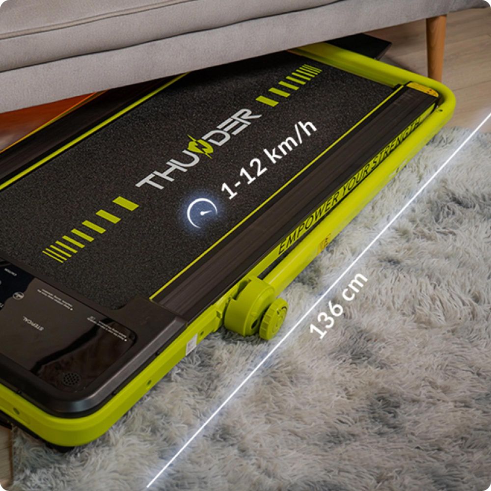 Laufband Thunder IMPACT LIME 106,5x40cm 12km/h FitShow klappbar Bluetooth Transportrollen