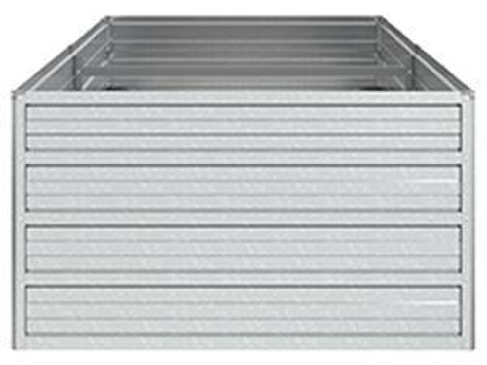 vidaXL Garten-Hochbeet 160x80x45 cm Verzinkter Stahl Silber