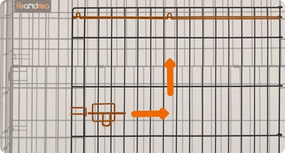 Feandrea Hundekäfig, Hundebox faltbar 120 x 72,5 x 109 cm, mit Doppeltür