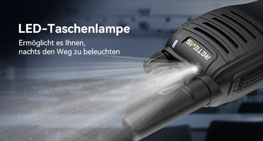 Retevis H777 Funkgerät, Walkie Talkie mit 6 Fach Ladegerät, Taschenlampe, Ein-Klick-Alarm, Frequenzbindung mit Einem Klick, VOX, Robust, Walkie Talkie