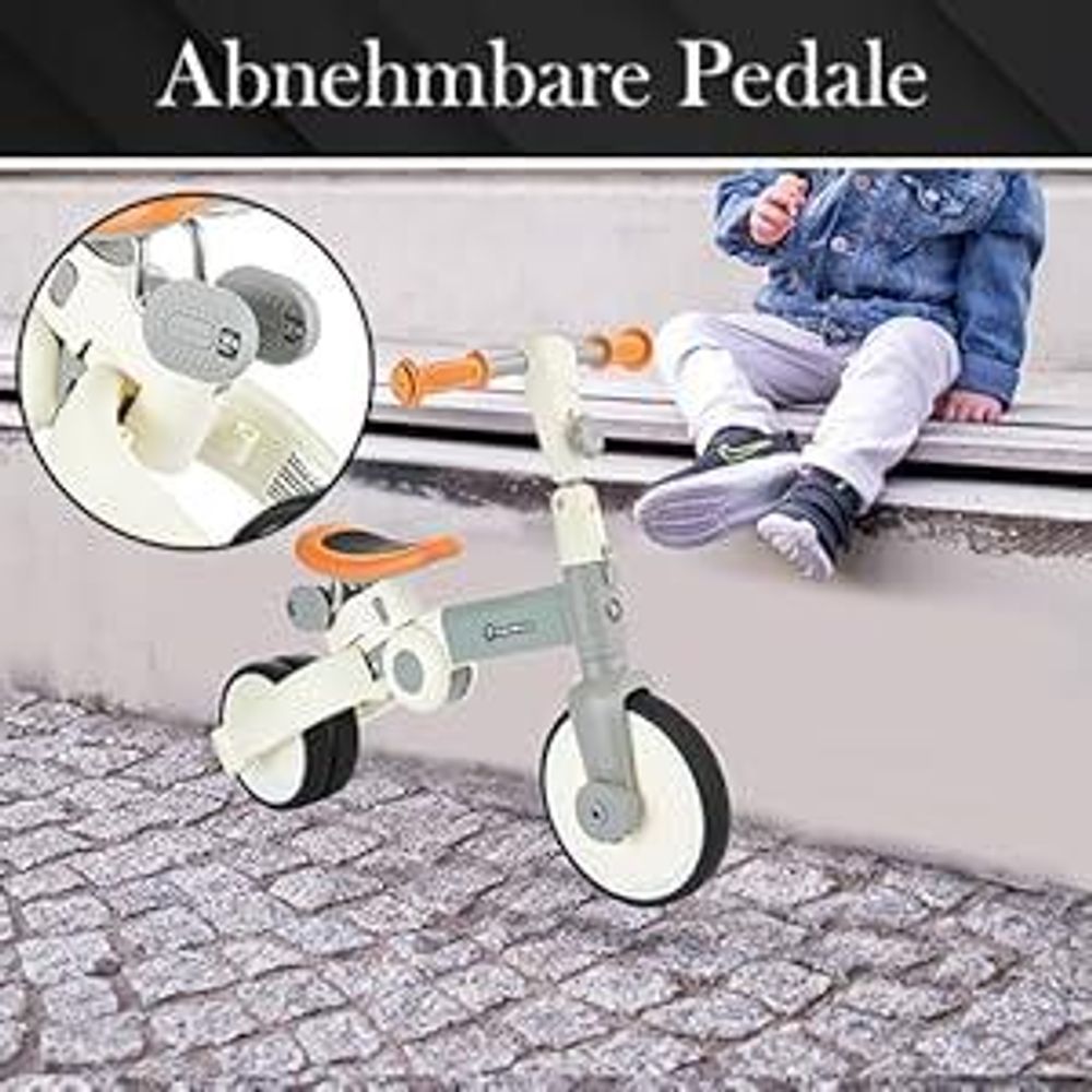 Tobi Rocket 5-in-1 Kinderfahrrad – Verstellbare Schiebestange
