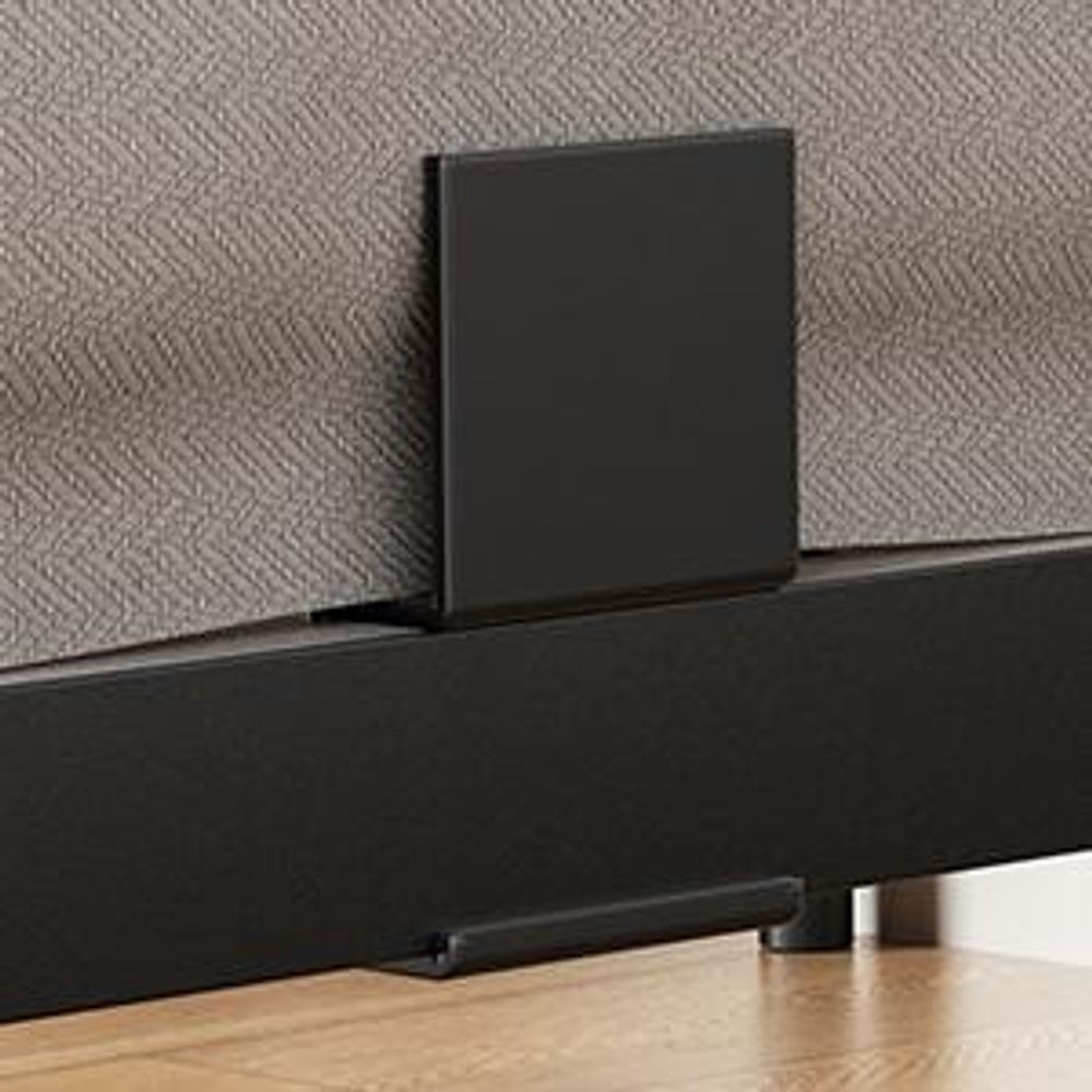 KUTAS Klassische Betten 140x200, Metallbett Schwarz mit Kopfteil, 32 cm Stauraum, leises Bettgestell für Schlafzimmer