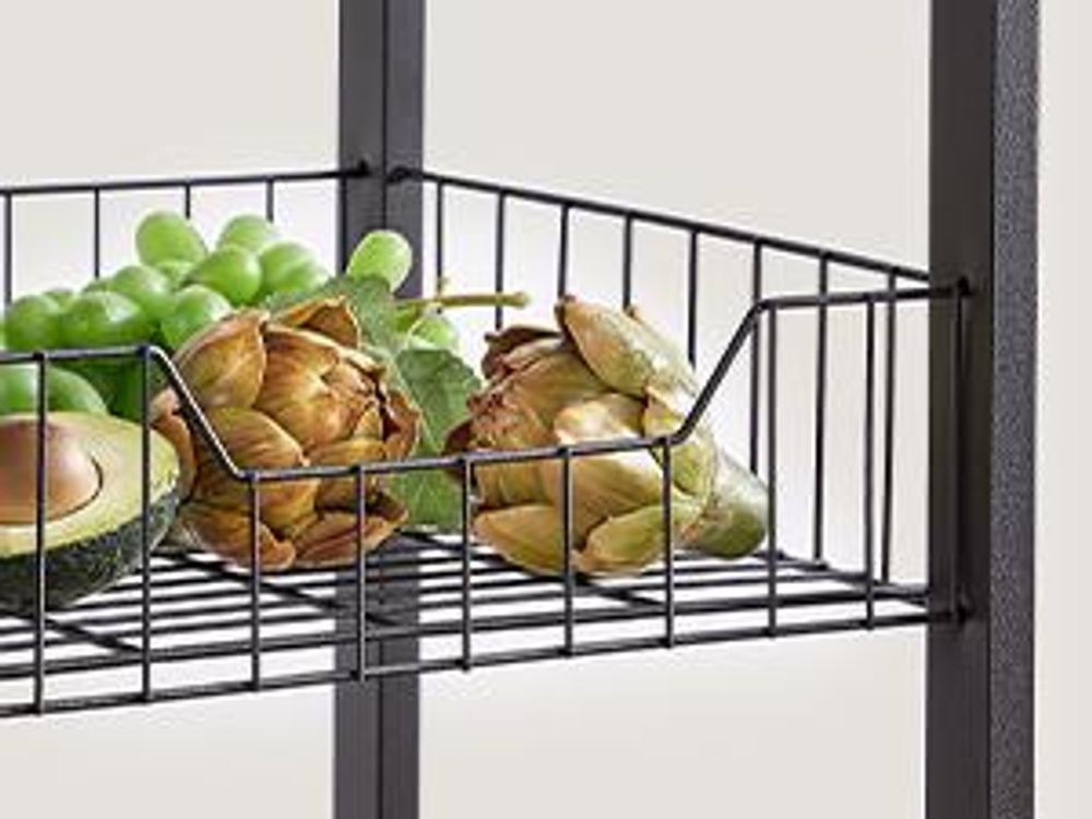 VASAGLE Küchenregal, Standregal mit 2 Metallkörben, 35 x 80 x 95 cm