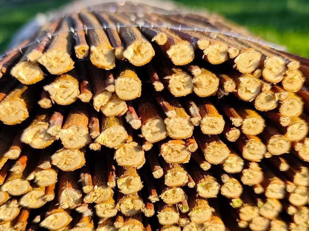 Weidenmatte 160 x 500 cm - Balkon Sichtschutz - Zaun Garten aus Holz - Sichtschutz Garten - Windschutz & Sonnenschutz - Schattenspender - 100% Natural