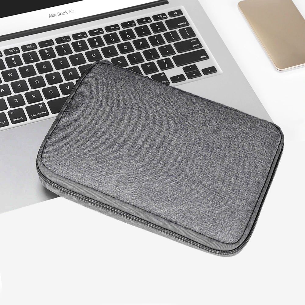 Universal Kabel Organizer Tasche Reise Elektronische Kabeltasche Elektronik Tasche Elektronik-Organizer Kabel Zubehör Festplatte Powerbank Grau L Retoo