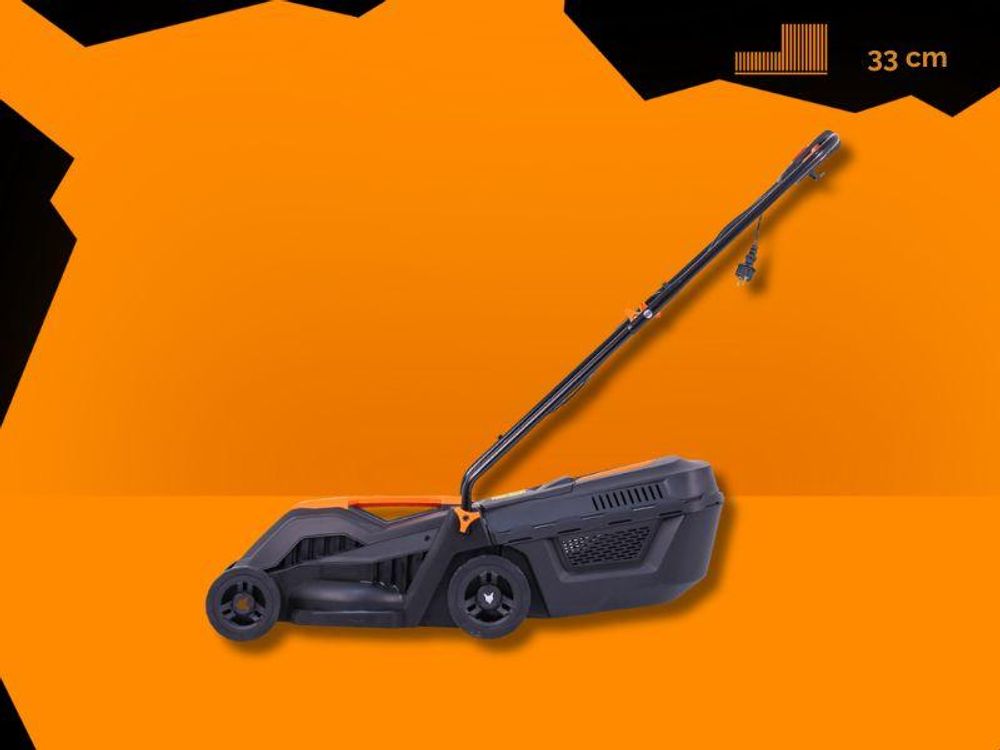 FUXTEC FX-RME33, Schieberasenmäher, 33 cm, 2 cm, 6 cm, 30 l, Metall, Kunststoff