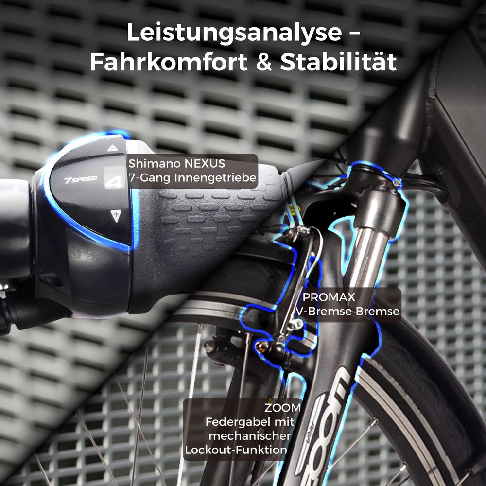 SAXONETTE Comfort Plus 4.0 Elektro , ebike,396 Wh Intube-Akku große Reichweite für den Alltag,E-Bike, Elektrofahrrad (Ramenhöhe 45, schwarz matt)