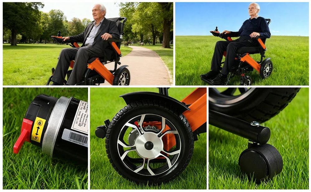 ZYGENAIR Elektrorollstuhl Orange - Zuverlässige Technik & langlebige Konstruktion