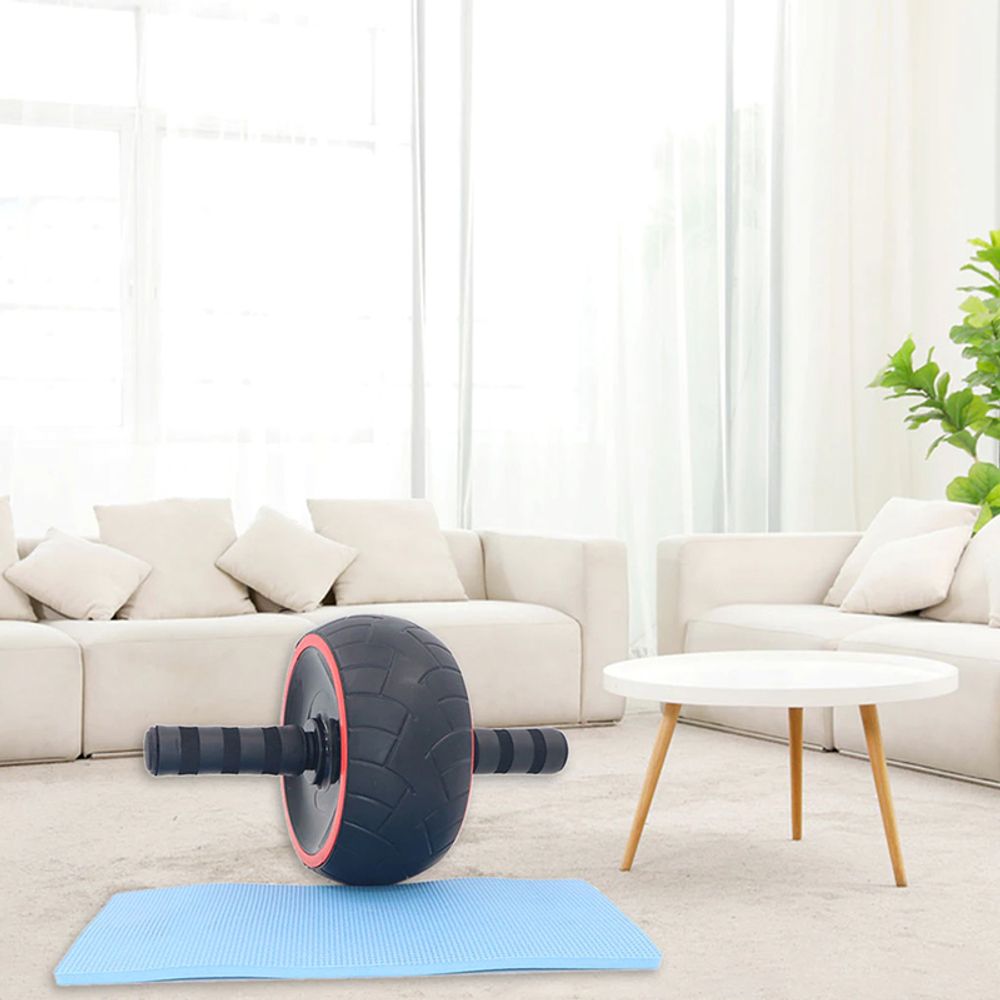 AB Roller Bauchtrainer Bauchmuskeltrainer Premium Bauch Trainer Wheel Bauchrolle Fitness Bauchroller Bauchmuskelrad Rücken Griffen Sporttrend Retoo