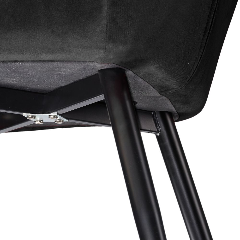 tectake® Esszimmerstuhl Marilyn gepolstert, in Samtoptik 58 x 62 x 82 cm