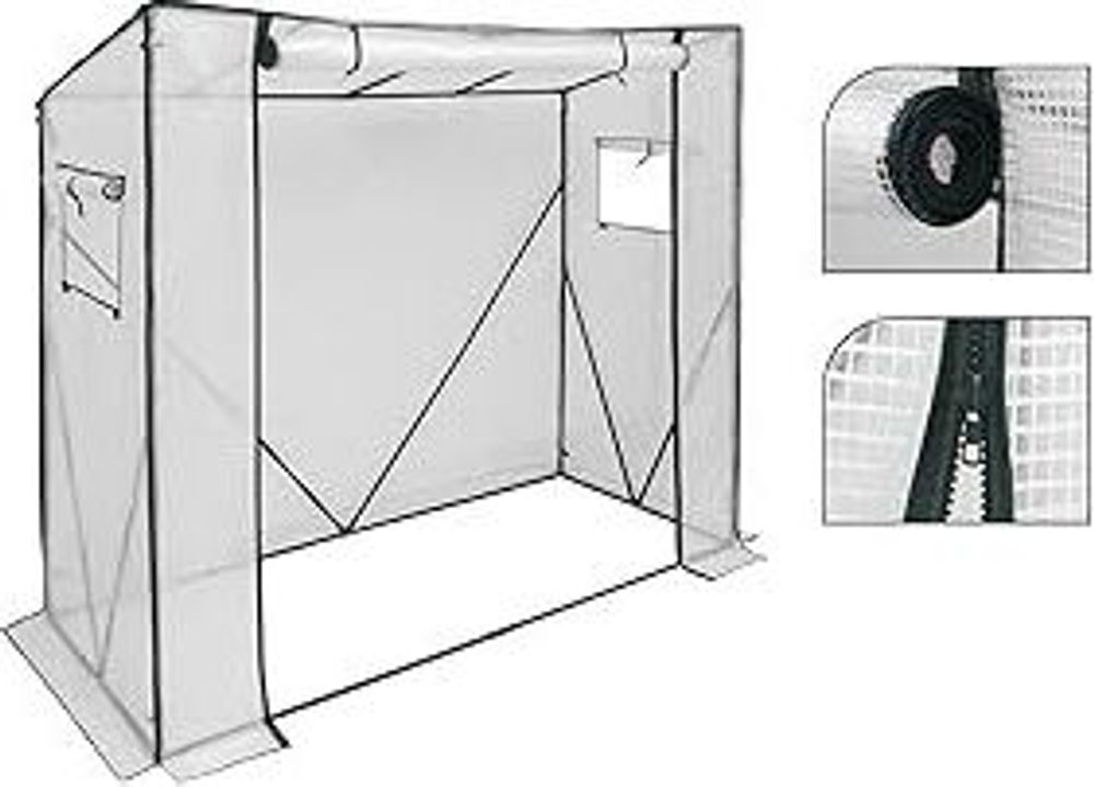 Woltu GWH00602ws, Gewächshaus, 770 mm, 1460 mm, 2000 mm