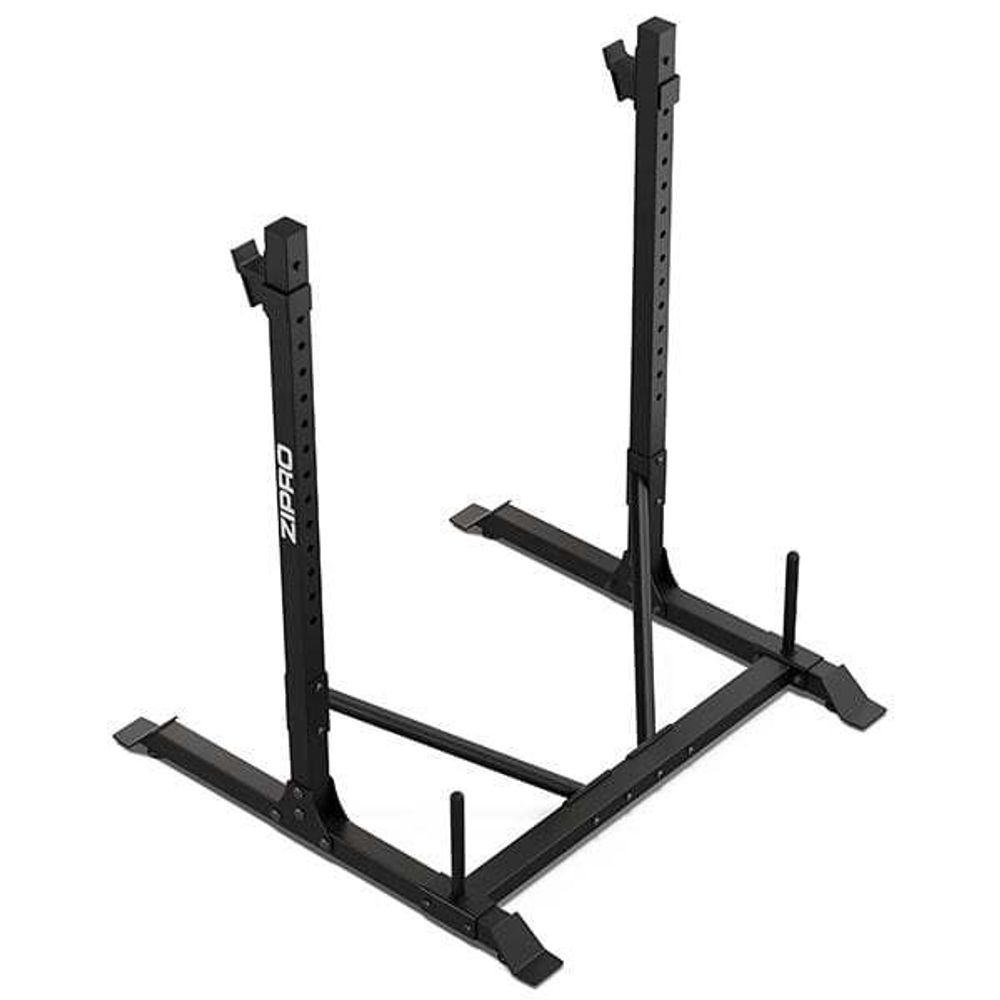 Zipro Langhantelständer Verstellbar (Paar) – Squat Rack & Hantelablage für Hantelbank  Kniebeugenständer mit Scheibenaufnahme Massiver Stahlrahmen