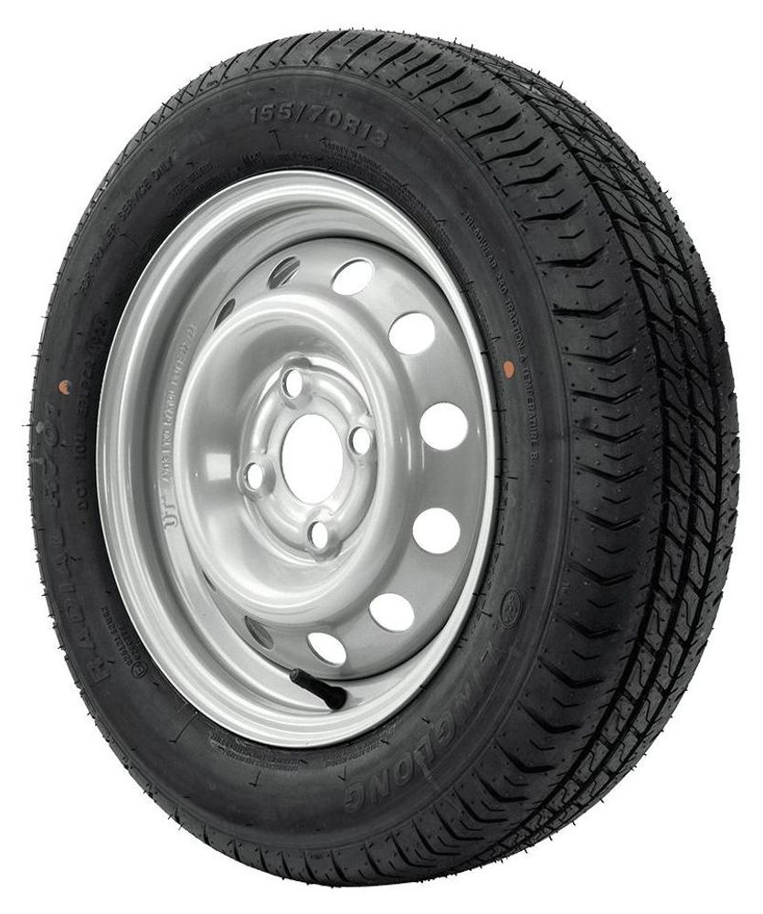 UNITRAILER Kompletträder 155/70 R13 75N für leichte PKW-Anhänger, 2er Set