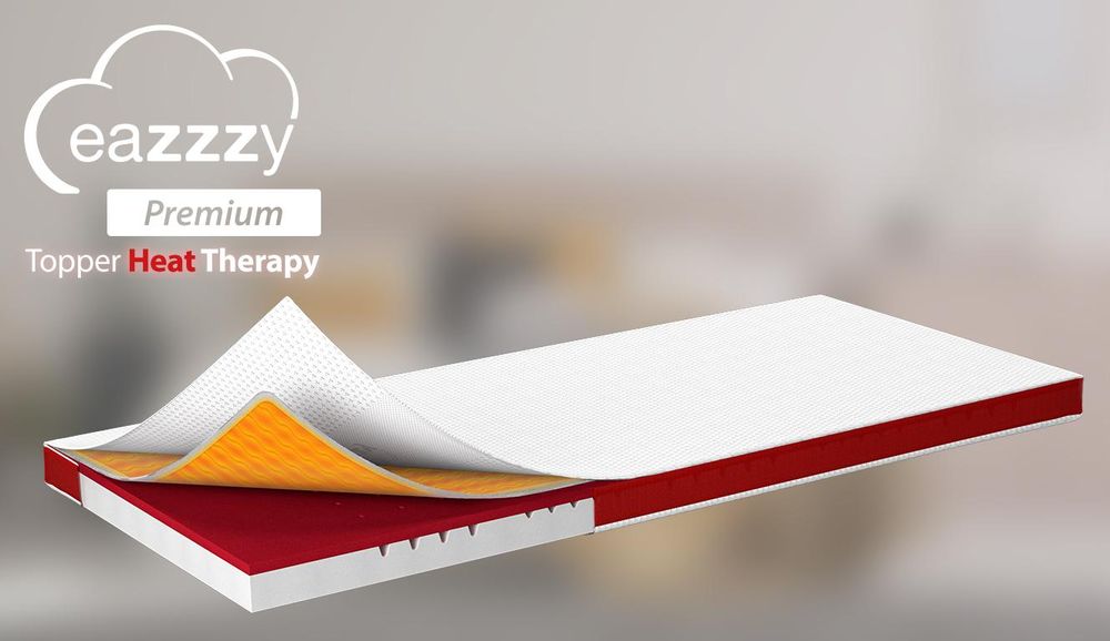 Genius eazzzy Topper Premium Heat Therapy 140x 200x 9cm mit Heizdecke und Memory Schaum  , Bett Boxspringbett Topper