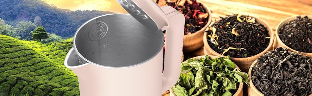 Balter Wasserkocher Edelstahl 1,7L, 2200W, BPA-frei, LED-Beleuchtung, Doppelwand, Teekessel mit Abschaltautomatik, Trockenlaufschutz, Pink