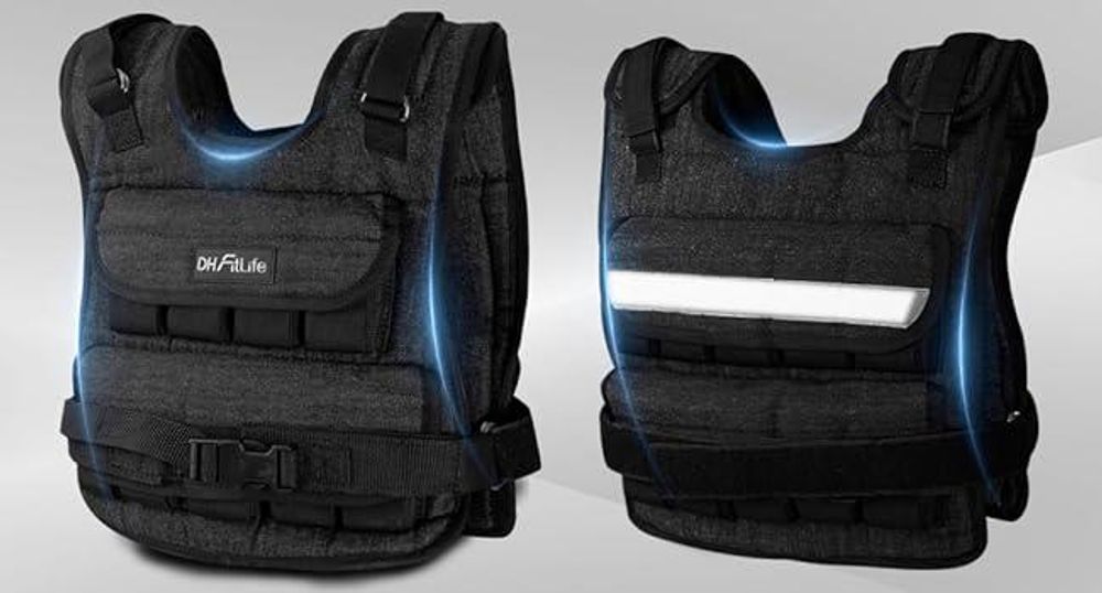 DH FitLife Gilet Lesté Réglable 10KG – Veste de Musculation Compacte et Stable pour Homme et Femme, Entraînement de Fitness et Renforcement Musculaire