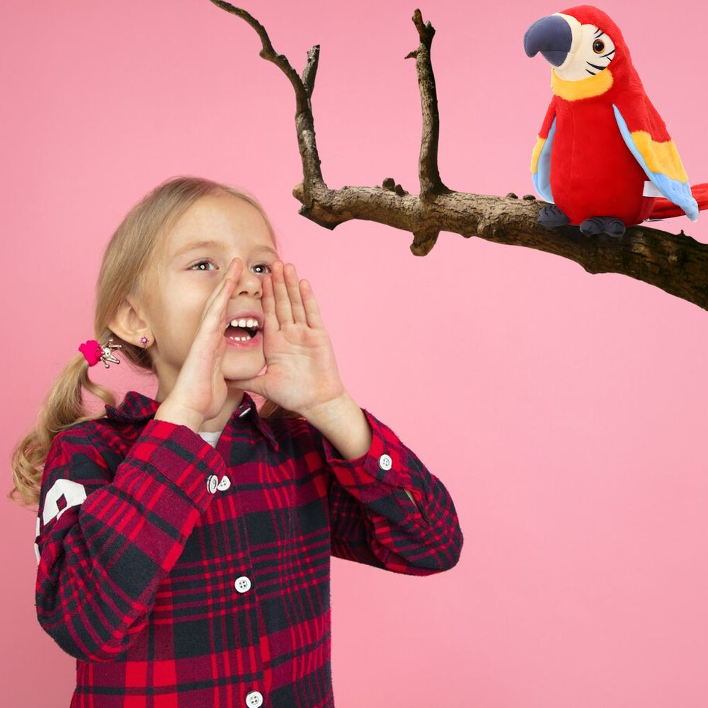 Sprechender Plüschtier Papagei Plüsch-Spielzeug Tanzender Papagei Singender Kaktus Papagei Plüsch-Puppe Plüsch-Puppe Wiederaufladbar für Babys Retoo