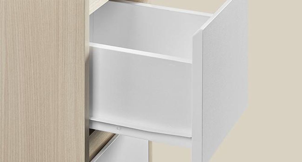 VASAGLE Nachttisch 2er Set, schmal, Beistelltisch mit 2 Schubladen, offenes Fach