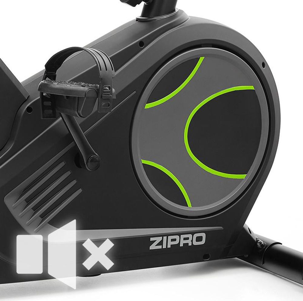 Zipro Ergometer Heimtrainer Flame – Bluetooth Fitnessbike kompatibel mit Kinomap & iConsole+ Elektrischer Widerstand Bis 150kg Belastbar & USB